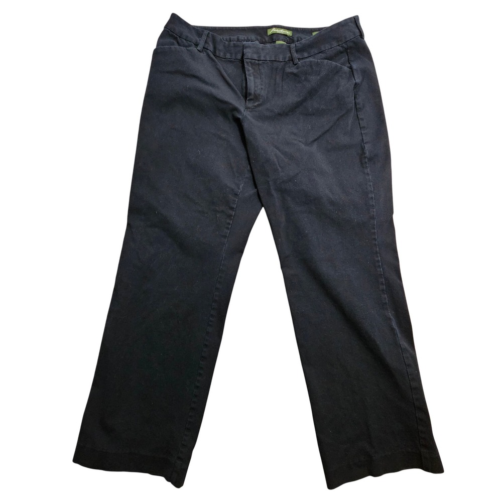Eddie Bauer Mercer Fit Pants Womens 16S Navy Blue Straight Leg D3261430